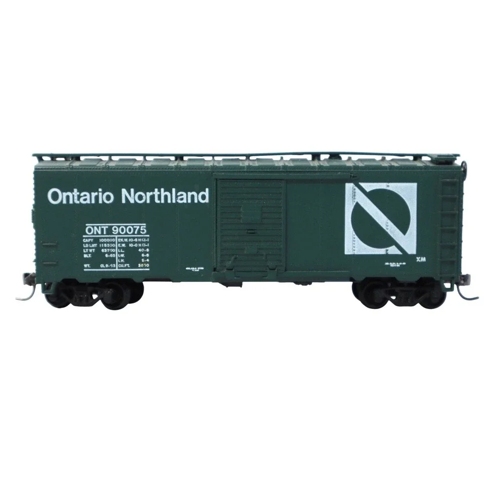 Ontario Northland Boxcar ONT 90075 Green HO Scale Model Train Freight Car